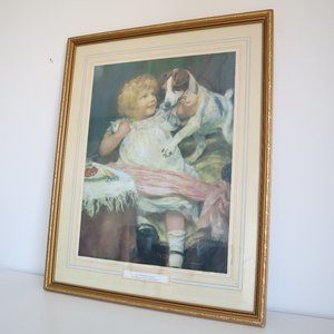 Vintage Arthur J. Elsey Art Print Children's Illustration in Frame